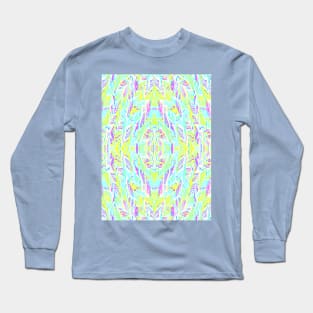 Blue and Green Pattern Long Sleeve T-Shirt